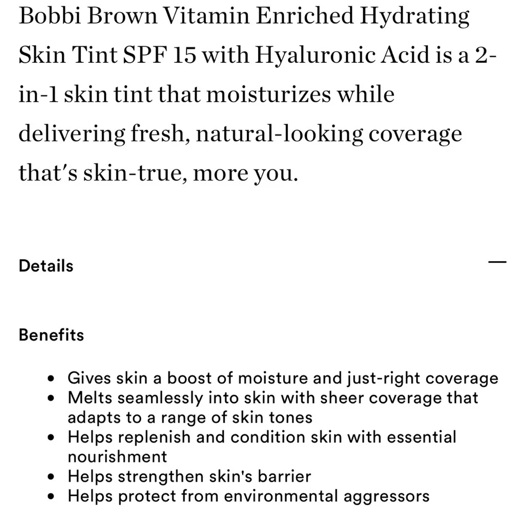 Bobbi Brown ‘Medium 1’ Vitamin Enriched Hydrating Skin Tint SPF 15